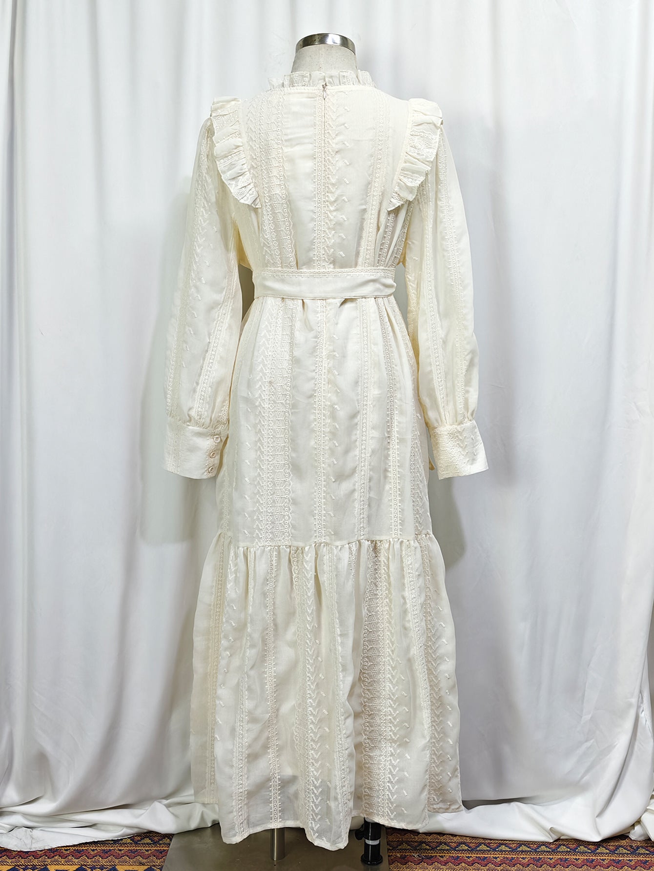Women's Patchwork Ruffles Embroidered Dresses