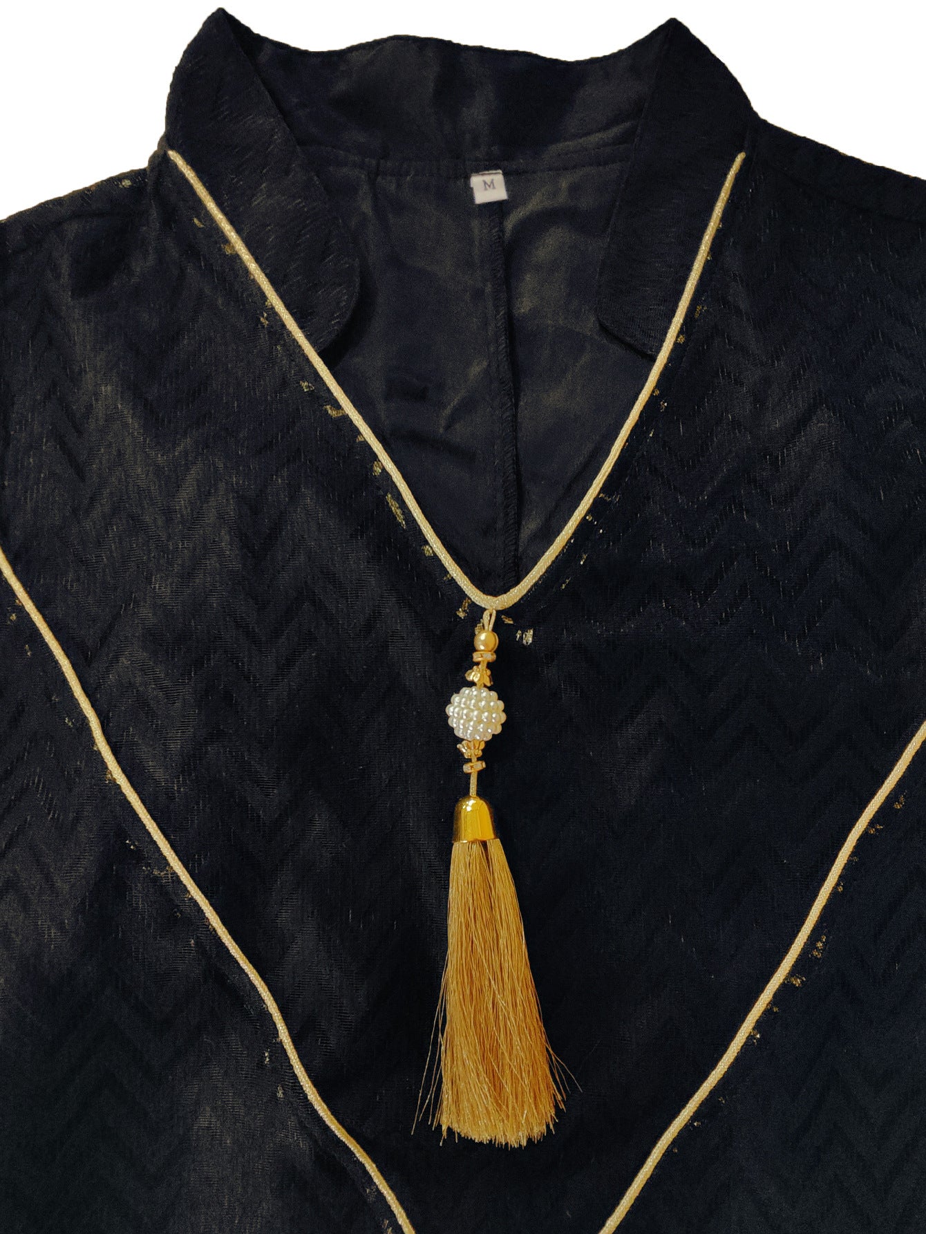 Embroidered Hem Maxi Abaya Dress for Evening