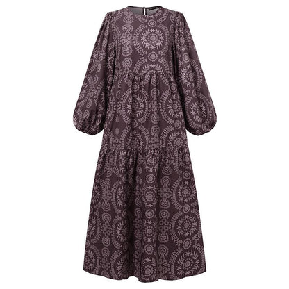 Women's Long-sleeved Round-neck Oversized Dress