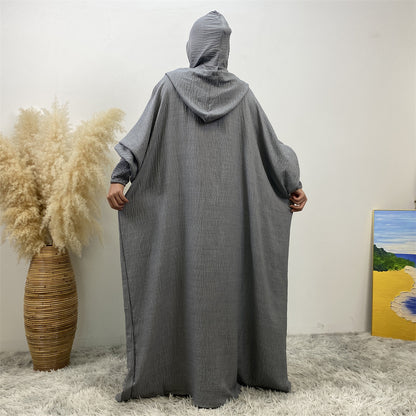 Women's Hooded Casual Dolman-sleeved Loose Dress