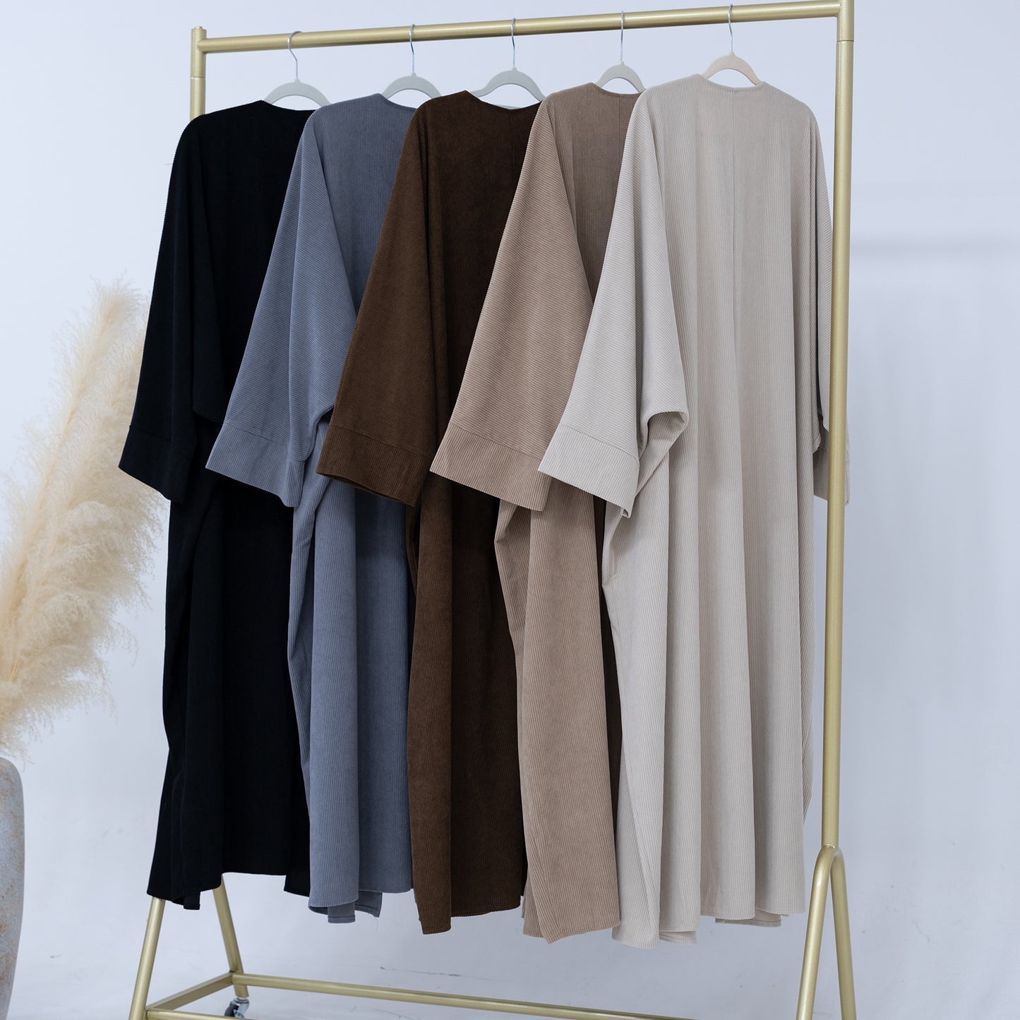 Classic Solid Color Irregular Hem Modest Maxi Dress