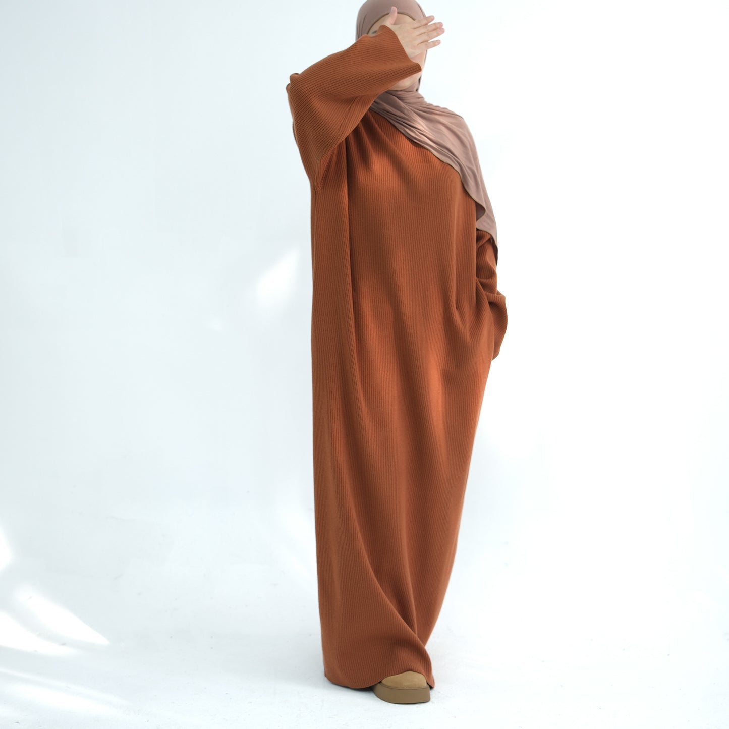 Padded Soft Knitted Loose-fitting Sweater Dress