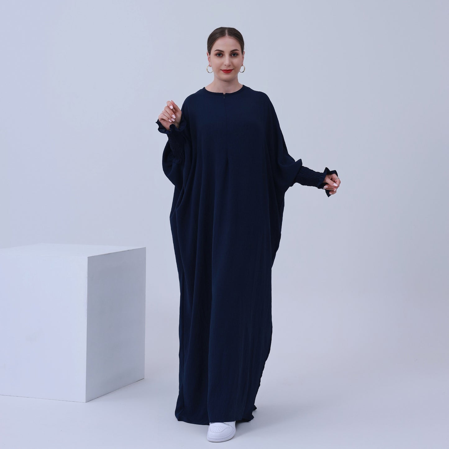 Plain Long Sleeve Bat Prayer Dress
