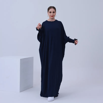 Plain Long Sleeve Bat Prayer Dress