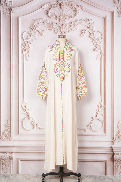 Women's Rope Embroidered Elegant Long-sleeved Dress