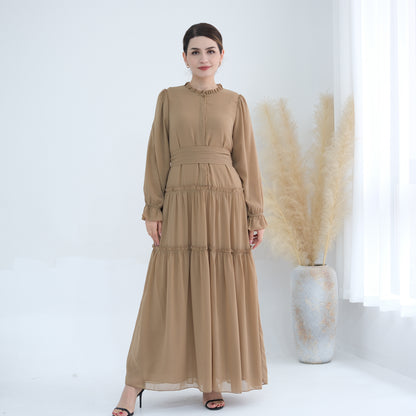 Women's Solid Color Maxi Abaya Dress