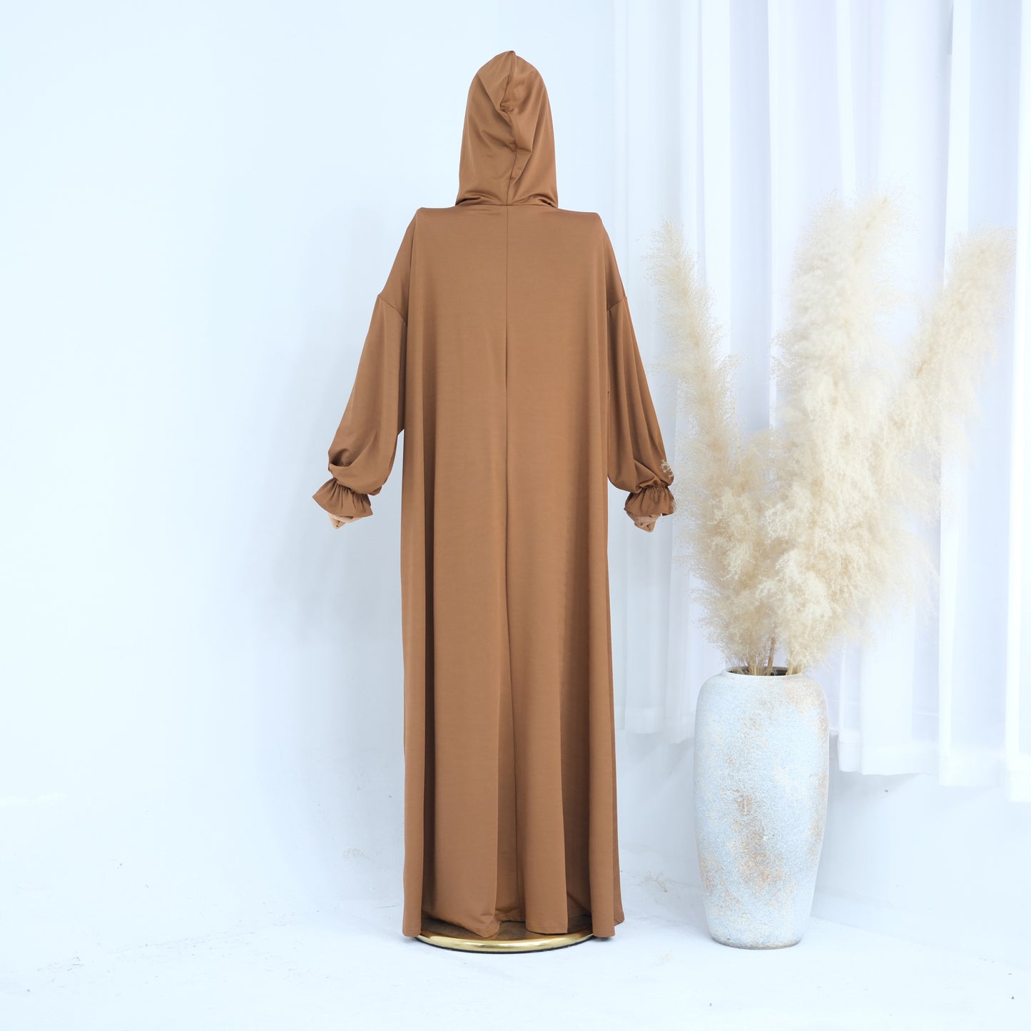 Women's Solid Color Hooded Casual Dress