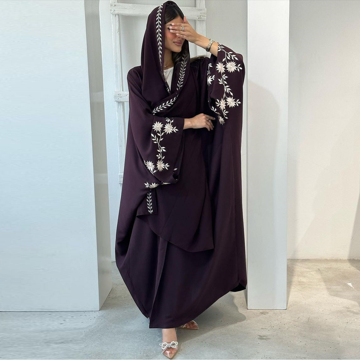 Elegant Front Open Black Abaya
