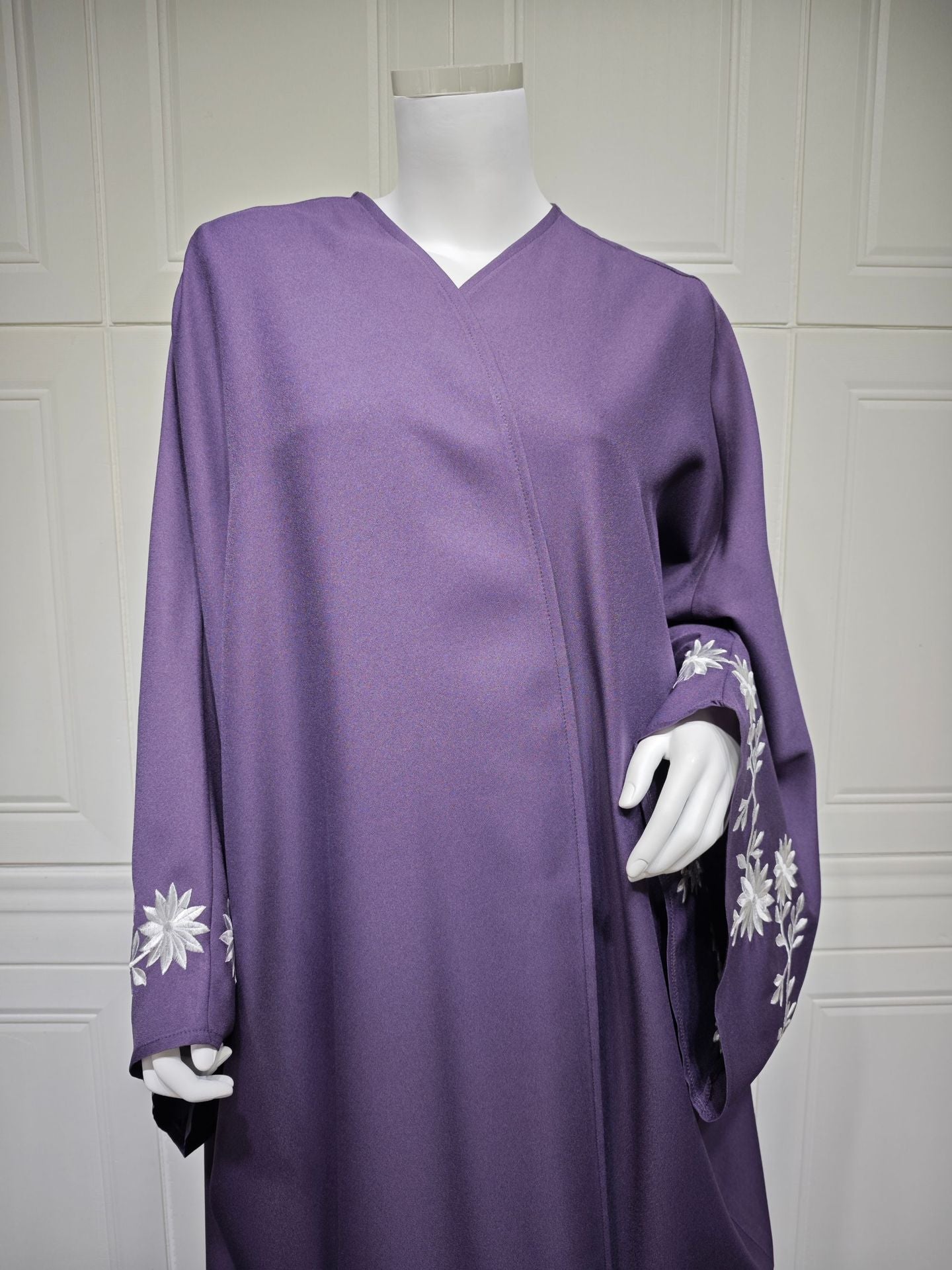 Elegant Front Open Black Abaya