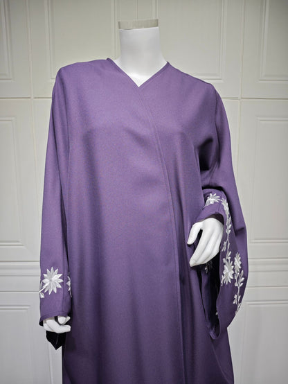 Elegant Front Open Black Abaya