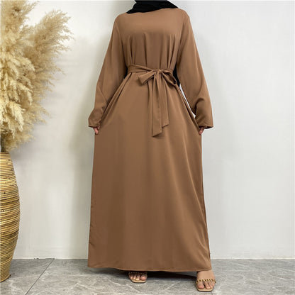 Women's Solid Lace-up Dresses