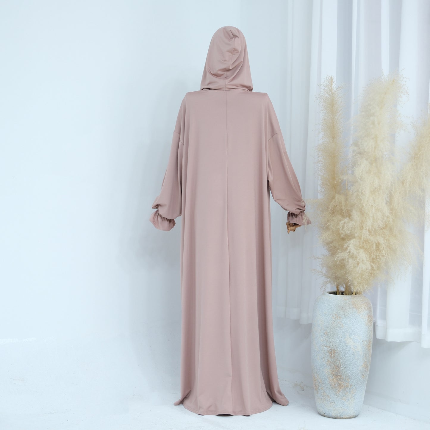 Women's Solid Color Hooded Casual Dress