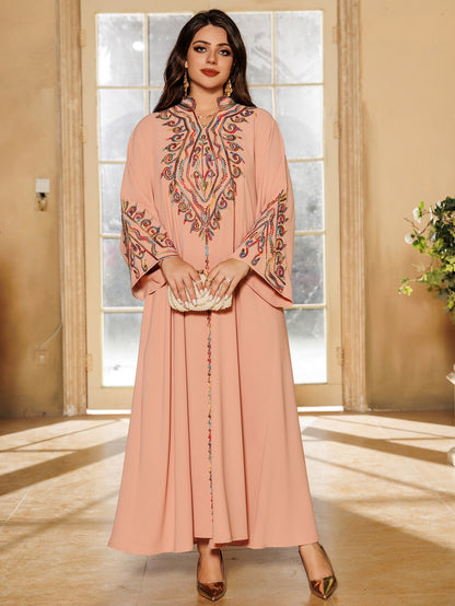 Women's Embroidered Party Pullover Dress
