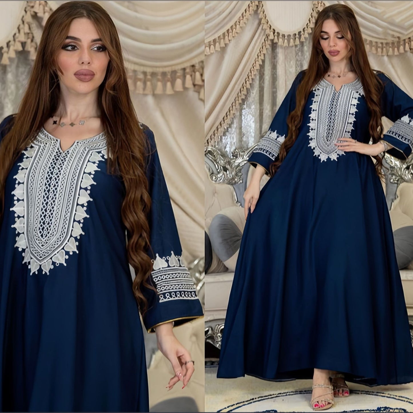Women's Embroidered Robes Dresses