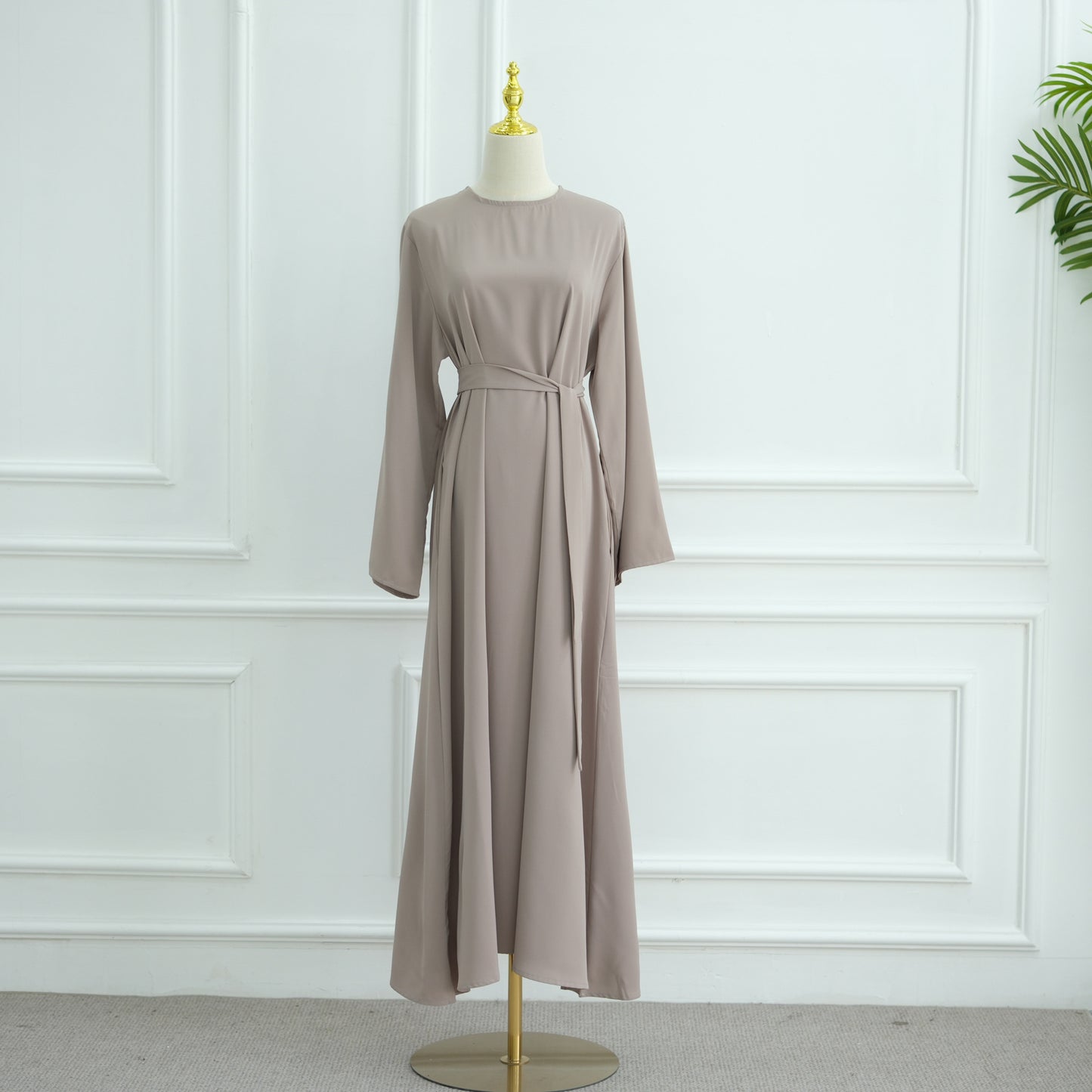 Premium Nida Fabric Modest Maxi Dress with Flared Silhouette