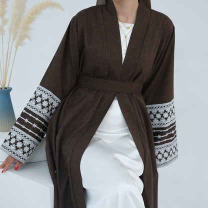 Women's Embroidered Elegant Cardigan Robe