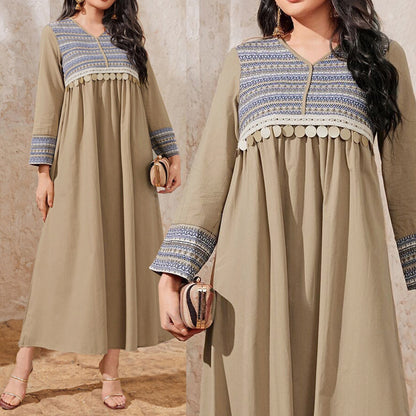 Women's Arabian Patchwork Dress