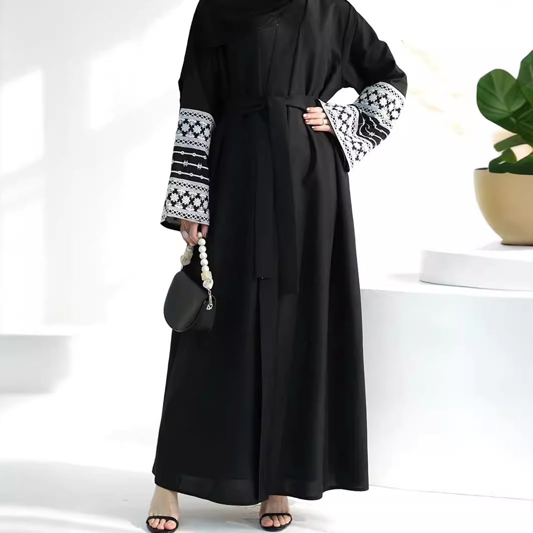 Women's Embroidered Elegant Cardigan Gown Abayaya Women's Embroidered Elegant Cardigan Gown Abayaya