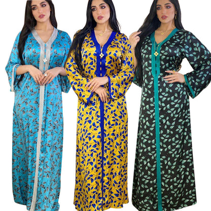 Women's Printed V-Neck Dress