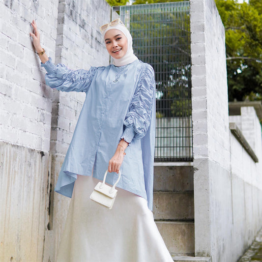 Women's Stacking Sleeves Loose Casual Shirt