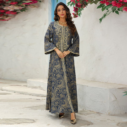 Women's Jacquard Embroidered Evening Dress