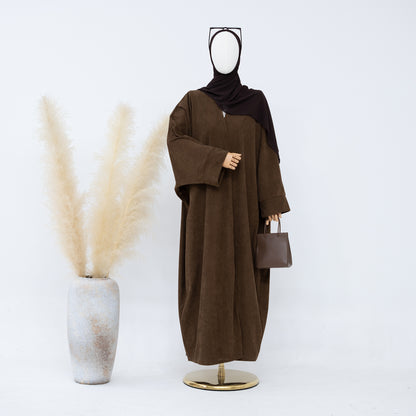 Classic Solid Color Irregular Hem Modest Maxi Dress