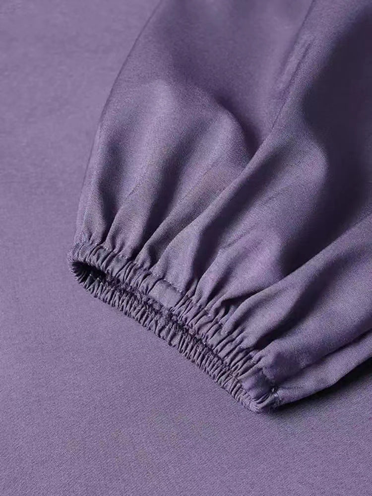 Women's Casual Solid Color Abaya Dress