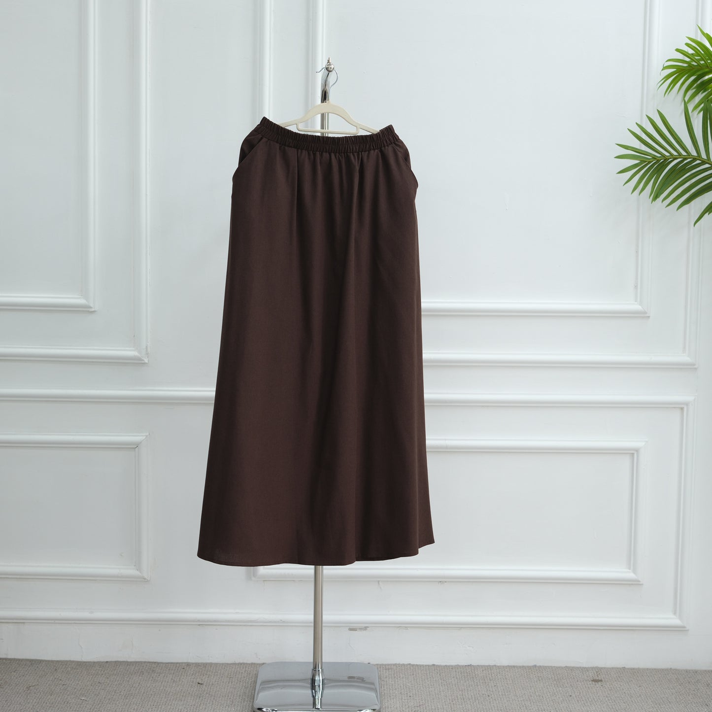 Elegant Asymmetric Top and A-Line Maxi Skirt Two-Piece Set