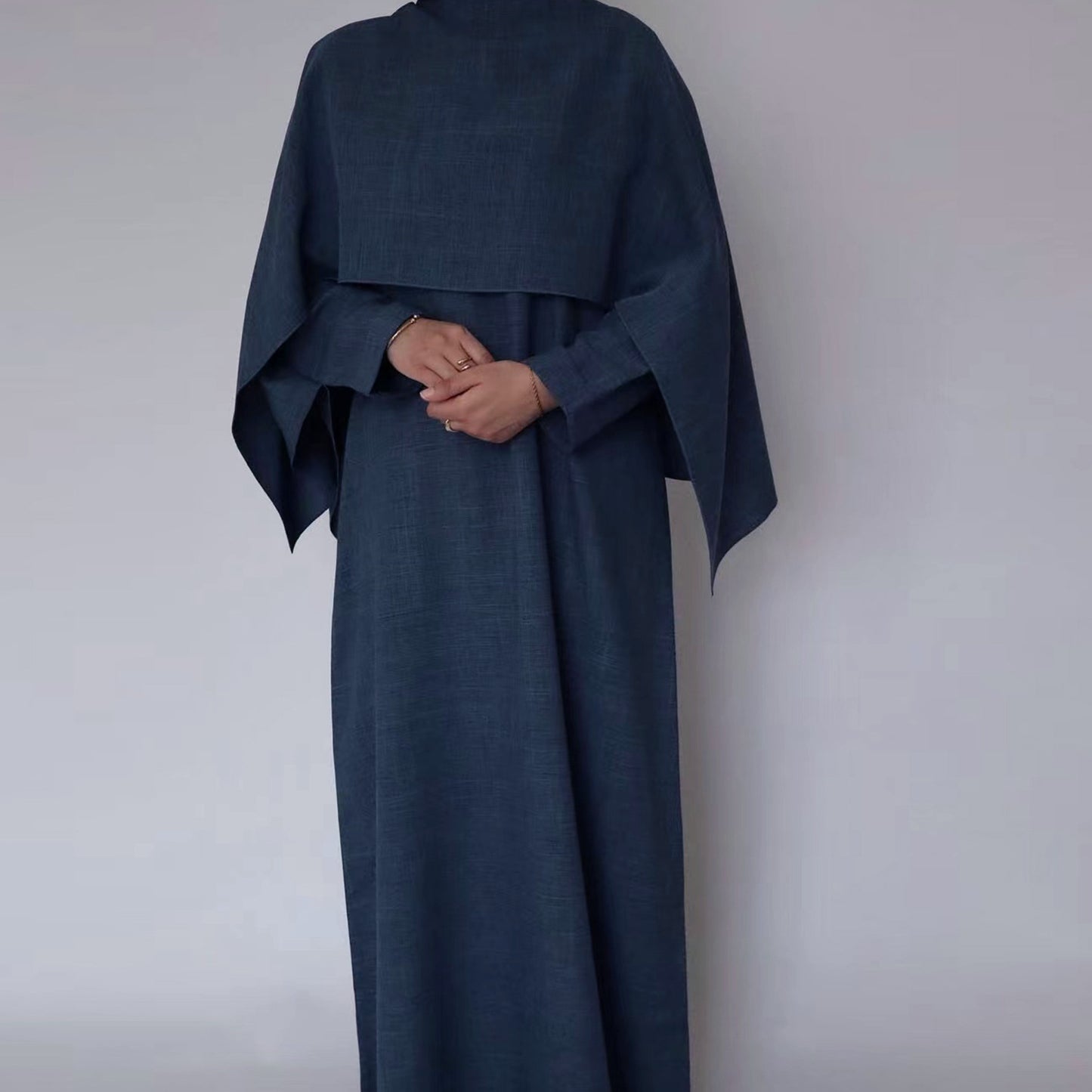 Beige Modest Islamic Everyday Layered Two-Piece Set