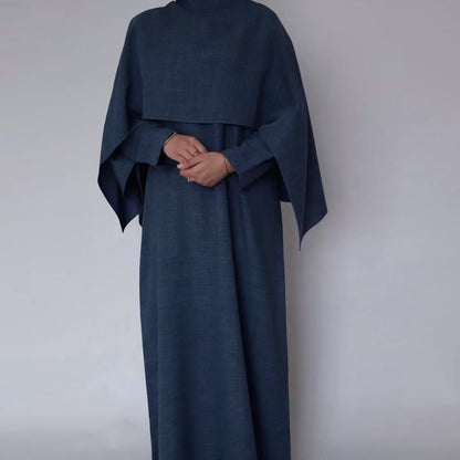 Beige Modest Islamic Everyday Layered Two-Piece Set