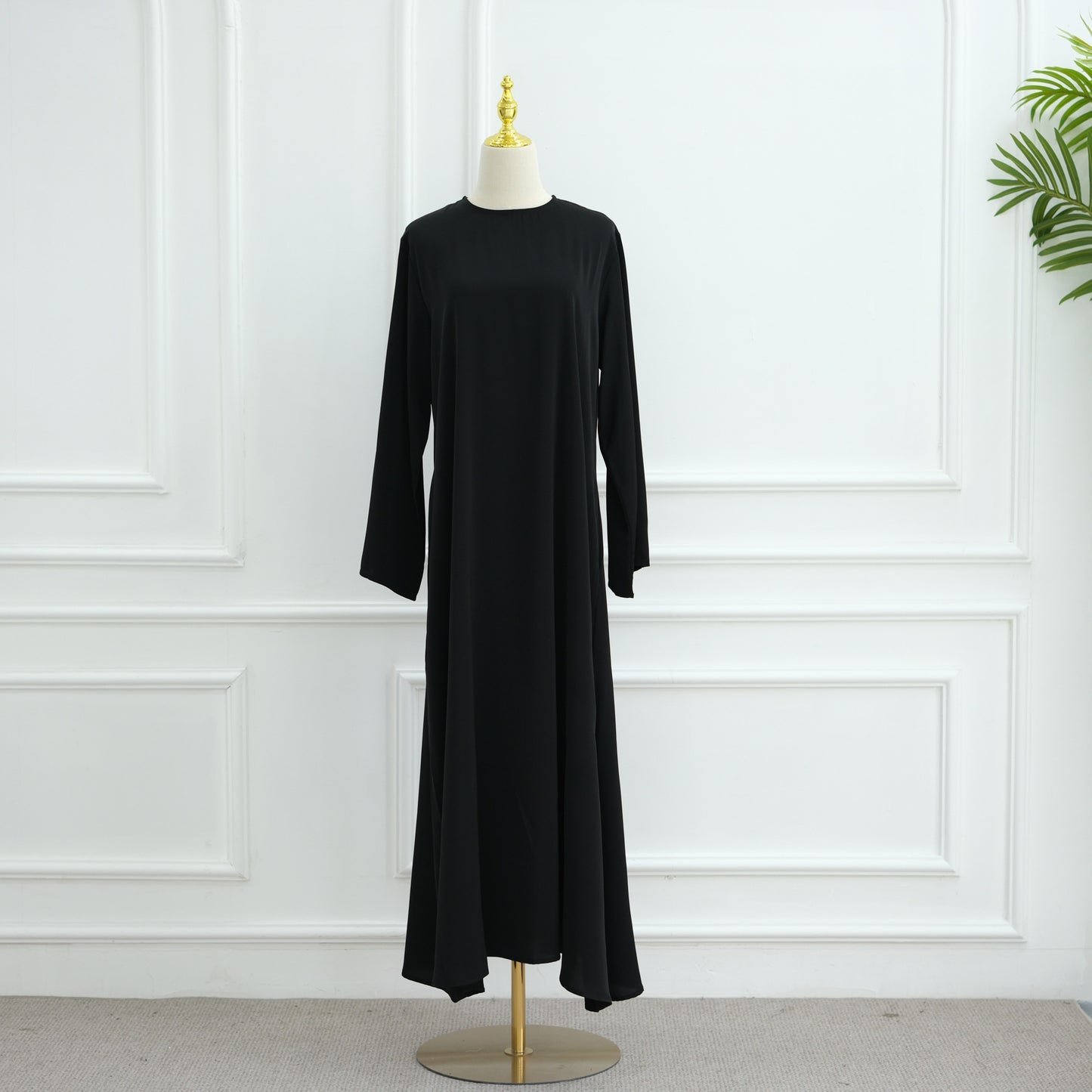 Premium Nida Fabric Modest Maxi Dress with Flared Silhouette