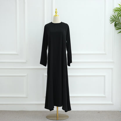 Premium Nida Fabric Modest Maxi Dress with Flared Silhouette
