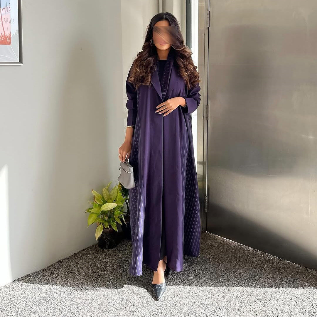 Women's Elegant Long-sleeved Purple Robe