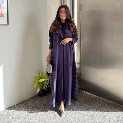 Women's Elegant Long-sleeved Purple Robe
