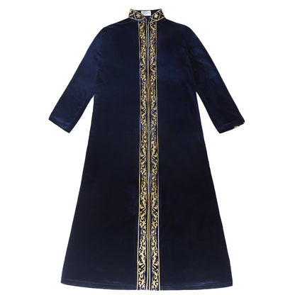 Men's Gold Velvet Embroidered Thobe