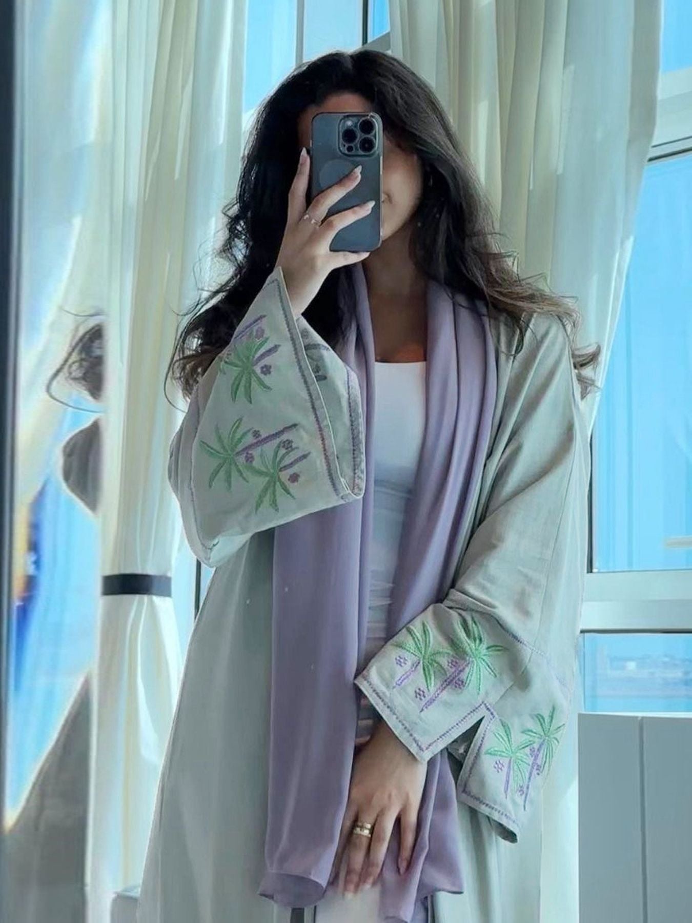 Women's Embroidered Cardigan Dress
