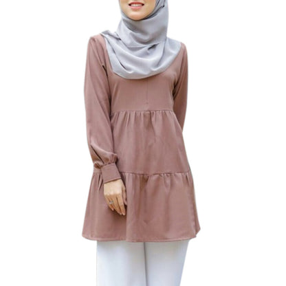 Long Sleeve Solid Color Tops