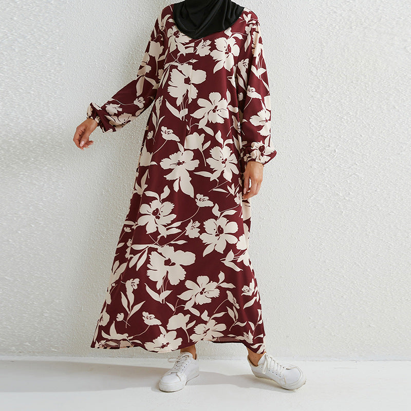 Women's Floral Round Neck Dress