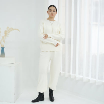 Cozy Knit Lounge Set Two Piece Sweater and Pants