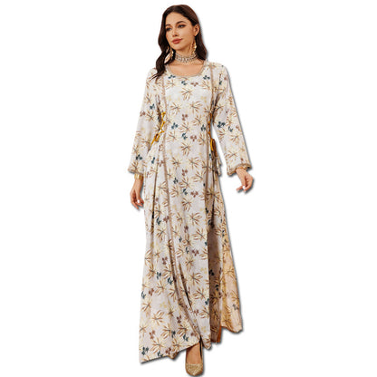 Women's Printed Floral Home Gown Dress