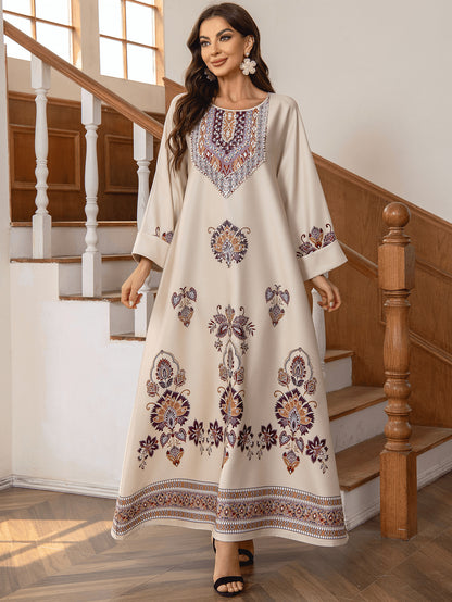 Print Hot Diamond Beaded Dress