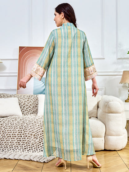 Women's Embroidered Sequin Evening Dress