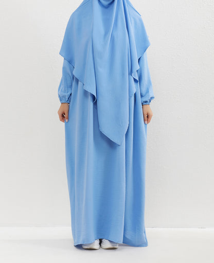 Women's Plain Maxi Dress and Hijab
