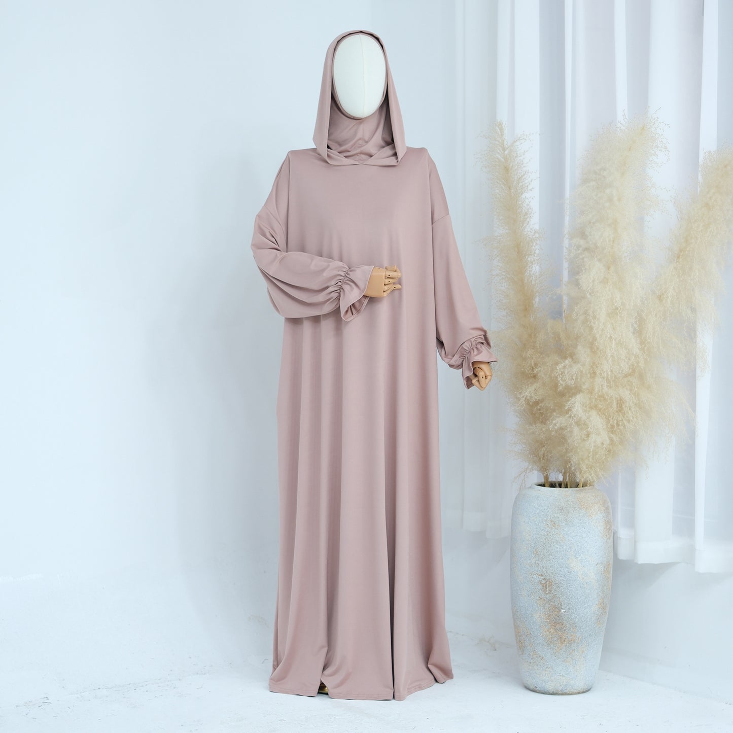 Women's Solid Color Hooded Casual Dress
