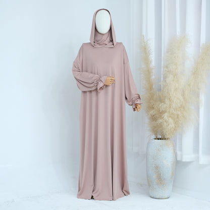 Women's Solid Color Hooded Casual Dress