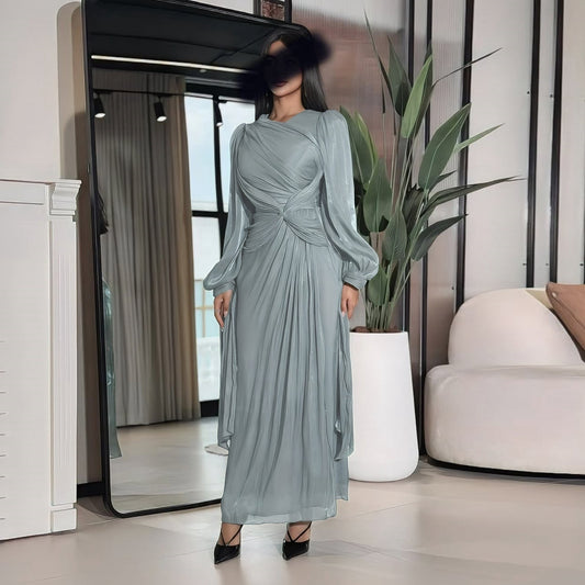 Women's Shiny Cinched Waist Dress