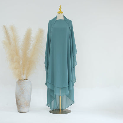 Solid Color Double Chiffon Swing Hijab