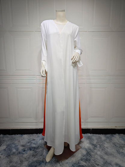 Women's Chiffon Pressed Pleated Patchwork Robe
