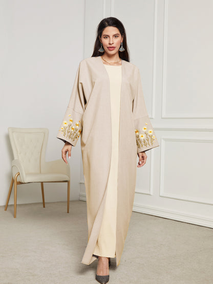 Women's Elegant Cardigan Embroidered Dress