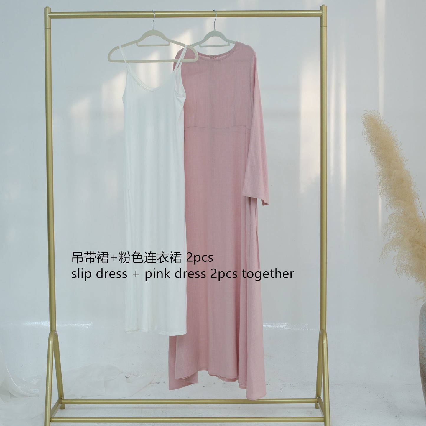 Women's Solid Cotton and Linen Waist-cinching Robe